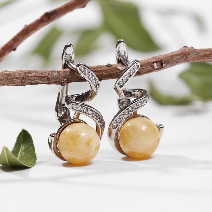 Серьги посеребрение шар №8 