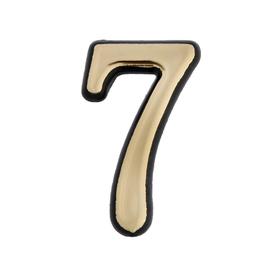 Цифра дверная "7" TUNDRA , пластиковая, цвет золото 1 шт.