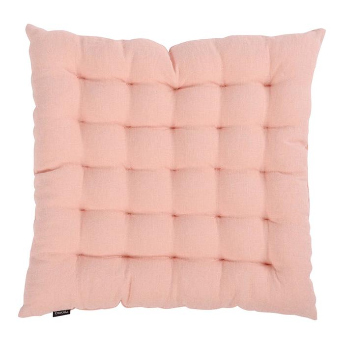 Подушка на стул стёганая Essential, размер 40х40 см, цвет розово-пудровый
