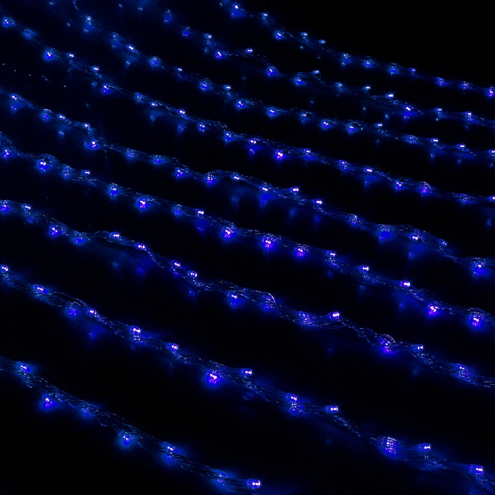 Гирлянда "Дождь" улич. Ш:2 м, В:3 м, Н.С. LED-800-220V, контр. 8 р, СИНИЙ