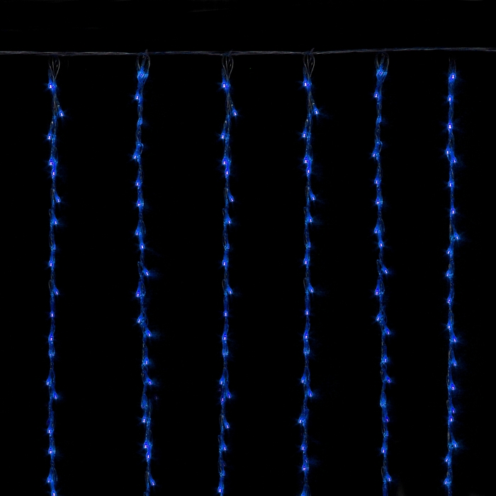Гирлянда "Дождь" улич. Ш:2 м, В:3 м, Н.С. LED-800-220V, контр. 8 р, СИНИЙ