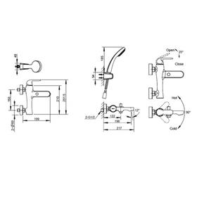 

Смеситель для ванны BRAVAT FLOW F671105C-01, однорычажный, с коротким изливом, хром