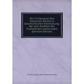 

Книга Der Civilprozess Des Gemeinen Rechts in Geschichtlicher Entwicklung: Bd. Vom Zwölften Bis Fünfzehnten Jahrhundert (German Edition)