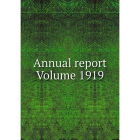 

Книга Annual report Volume 1919