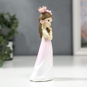 Сувенир полистоун "Малышка с цветами в волосах" 15,5х6х6,5 см от Сима-ленд