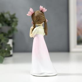 Сувенир полистоун "Малышка с цветами в волосах" 15,5х6х6,5 см от Сима-ленд