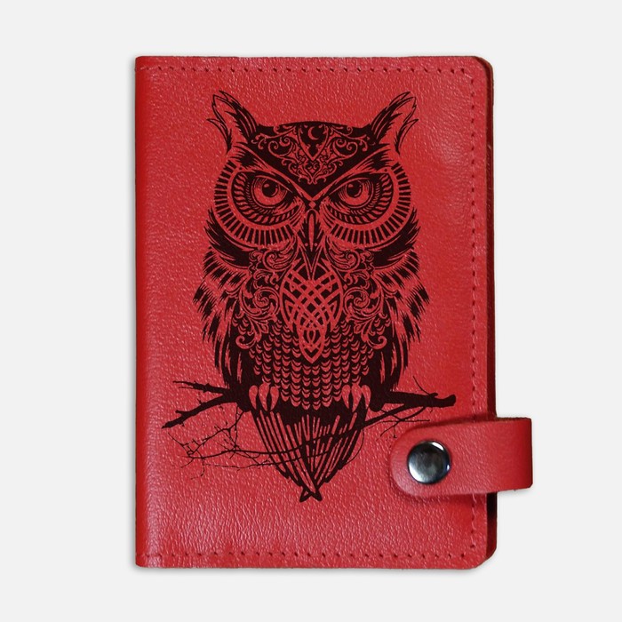 Обложка на автодокументы на кнопке с кармашками 