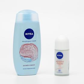 

Набор Nivea: гель для душа шалфей и гибискус, 250 мл + дезодорант шариковый эффект пудры, 50 мл