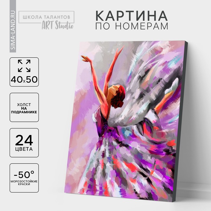 

Картина по номерам на холсте с подрамником «Балет», 40 х 50 см