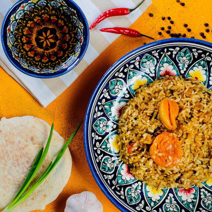 

Плов узбекский "Праздничный" с курагой, 525г, консервированный