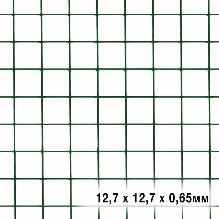 фото Сетка универсальная, 0,5 × 5 м, ячейка 1,27 × 1,27 см, толщина 0,65 мм, металл в пластике garden show