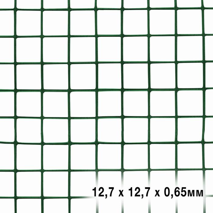 фото Сетка универсальная, 1 × 5 м, ячейка 1,27 × 1,27 см, толщина 0,65 мм, металл в пластике garden show