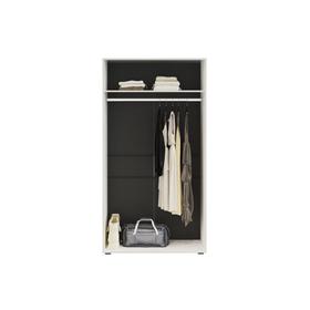 

Шкаф 2х дверный Глосс, 1000х1890х556, Белый/Белый глянец