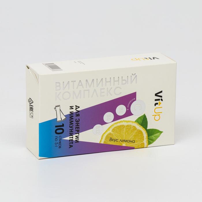

Витаминный комплекс VitUp со вкусом лимона, 10 стиков по 5 г, БАД