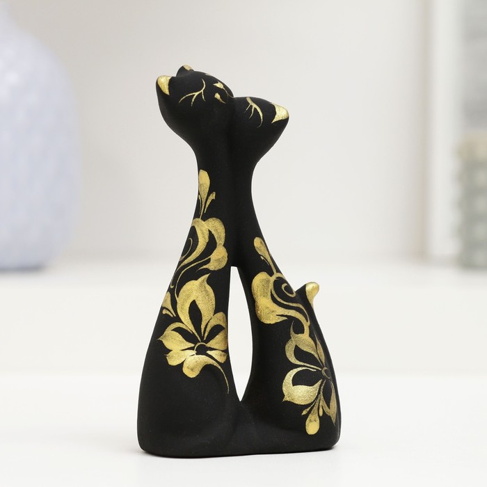 Сувенир "Коты влюбленные" мини черные