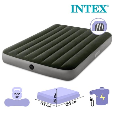 Надувной матрас intex prestige downy airbed 64779