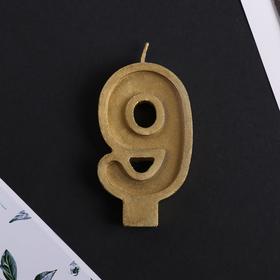 

Свеча в торт золотая «9», цифра, 4 х 8 см