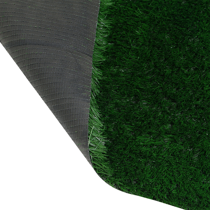 Газон искусственный, для спорта, ворс 50 мм, 2 × 10 м, с дренажными отверстиями, тёмно-зелёный