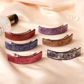 

Заколка-автомат для волос "Розалина" 9х2 см, микс