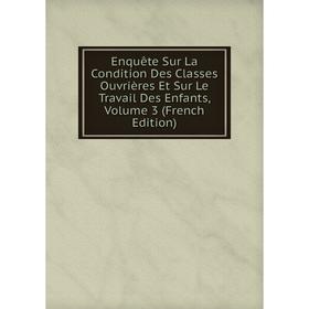

Книга Enquête Sur La Condition Des Classes Ouvrières Et Sur Le Travail Des Enfants, Volume 3 (French Edition)