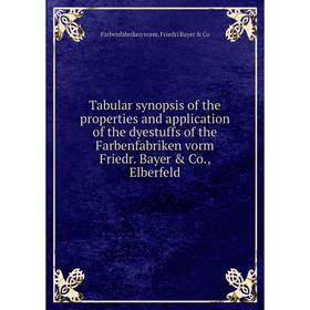 

Книга Tabular synopsis of the properties and application of the dyestuffs of the Farbenfabriken vorm Friedr. Bayer Co., Elberfeld