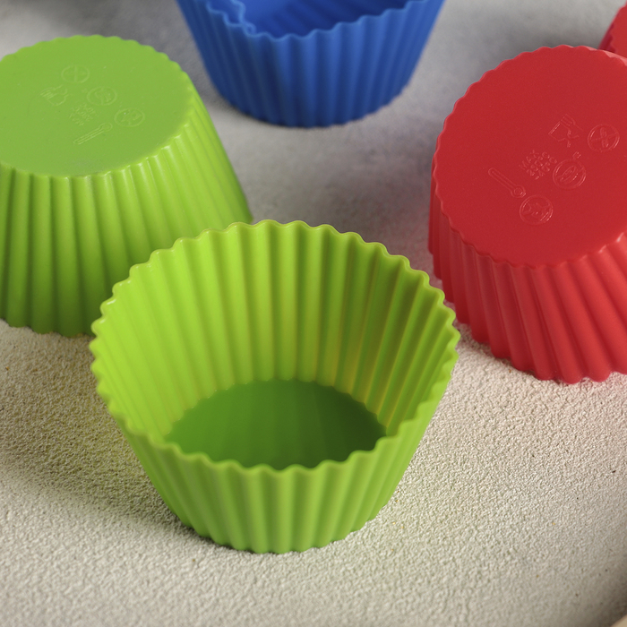 Набор форм для выпечки 7х4 см "Риб.Круг", 6 шт, цвета МИКС