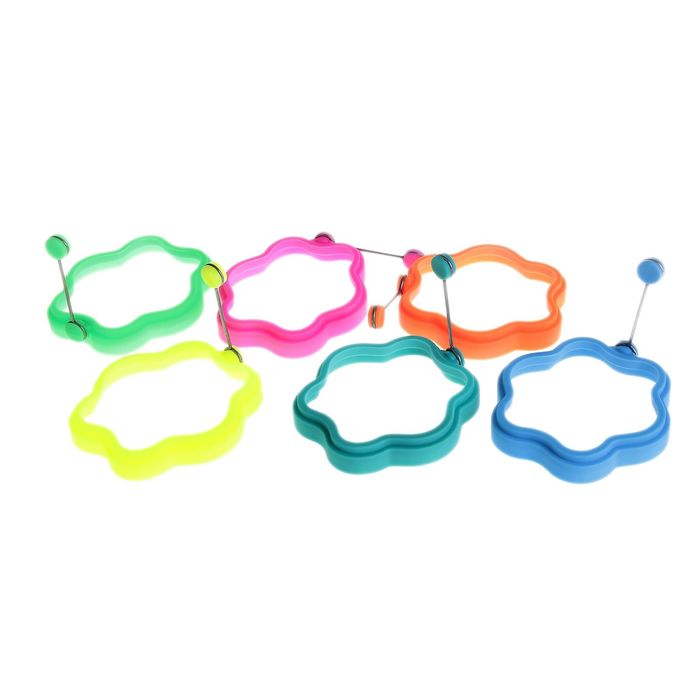 Форма для яичницы и блинов 11 см "Цветок", цвета МИКС