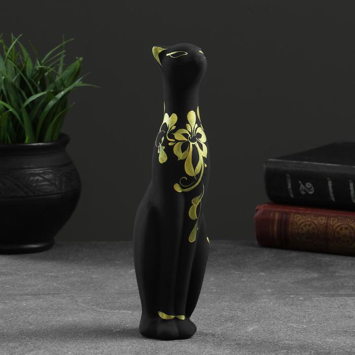 Сувенир "Кошка Багира" прямая роспись черная