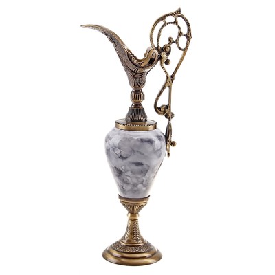 Кувшин декоративный "Клеопатра", УЦЕНКА серый, 16 × 16 × 37 см - Фото 1