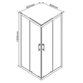 

Душевое ограждение RUSH Victoria VI-S29090, 90x90 см, стекло прозрачное, профиль хром