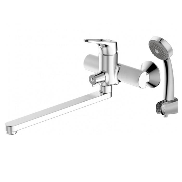 

Смеситель для ванны BRAVAT Drop-D F648162C-LB-RUS, с длинным изливом и лейкой, хром