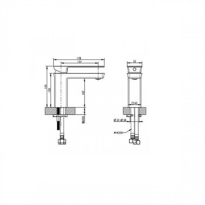 

Смеситель для раковины BRAVAT Phillis F156101C-ENG, однорычажный, латунь, хром