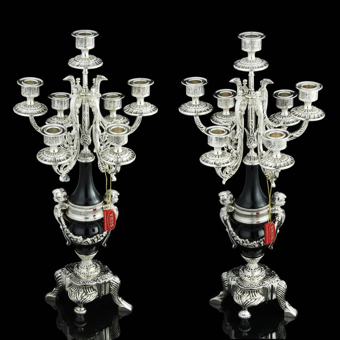 Канделябры "Империо" на 7 свечей, набор 2 штуки