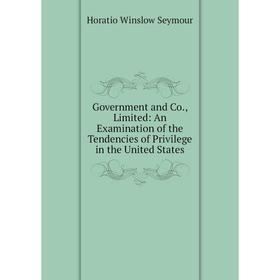

Книга Government and Co., Limited: An Examination of the Tendencies of Privilege in the United States