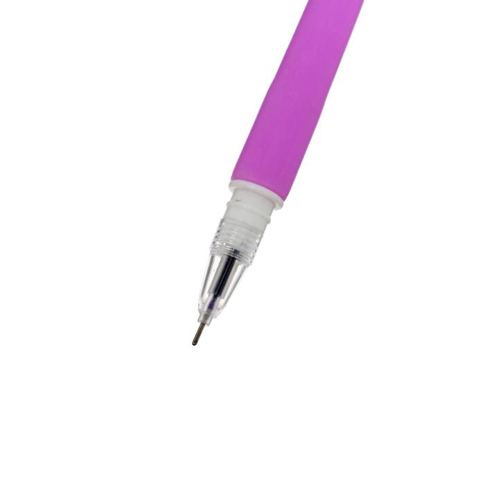 Ручка гелевая-прикол "Сиреневые Ромашки", меняет цвет при ультрафиолете