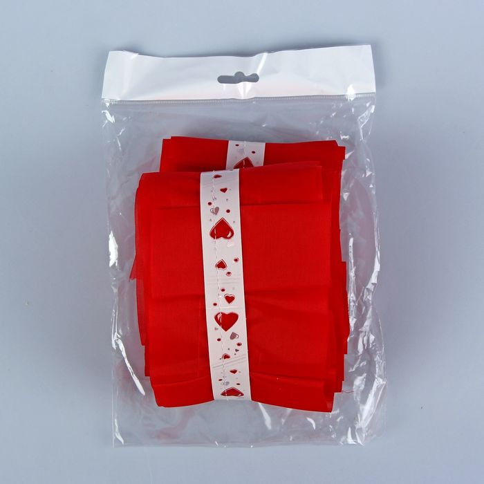 Лента на капот «Волн», шёлк, 3.2м, красная