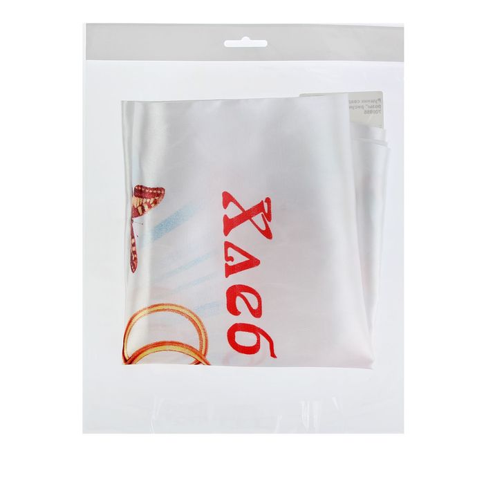 Рушник свадебный "Хлеб и розы" рисунок 32 х 40 см