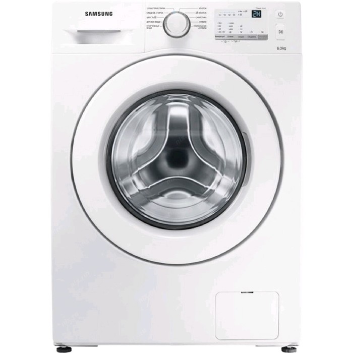 Стиральная машина Samsung WW60J3097LWDLP, класс А, 1000 об/мин, до 6 кг, белая