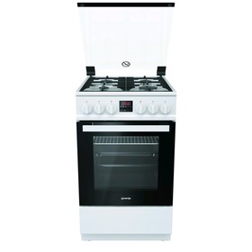

Плита Gorenje GI5322WF-B, газовая, 4 конфорки, 68 л, газ-контроль, чёрно-белая