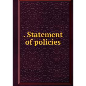 

Книга . Statement of policies