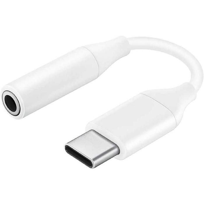 

Переходник Samsung EE-UC10JUWRGRU, USB Type-C - Jack 3.5mm, белый