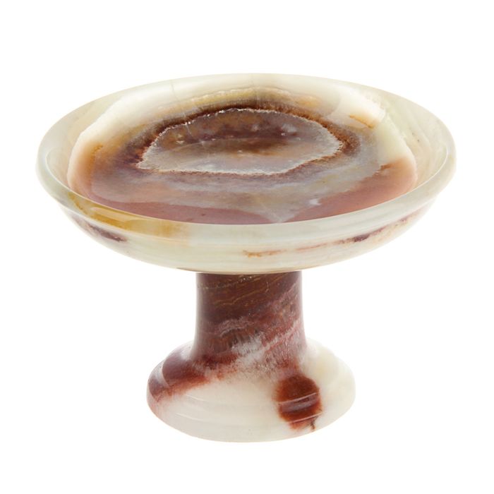 Фруктовница на ножке 4х2,5" 10х10х7 см оникс