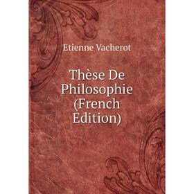 

Книга Thèse De Philosophie (French Edition)