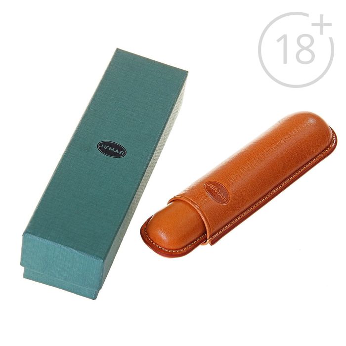 Портсигар светло-коричневого цвета для 1 сигары диаметром 2,1 см