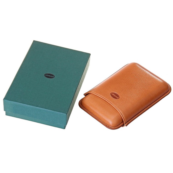 

Портсигар светло-коричневый для 3 сигар, d = 2,1 см, 14,5 × 10 × 3,5 см