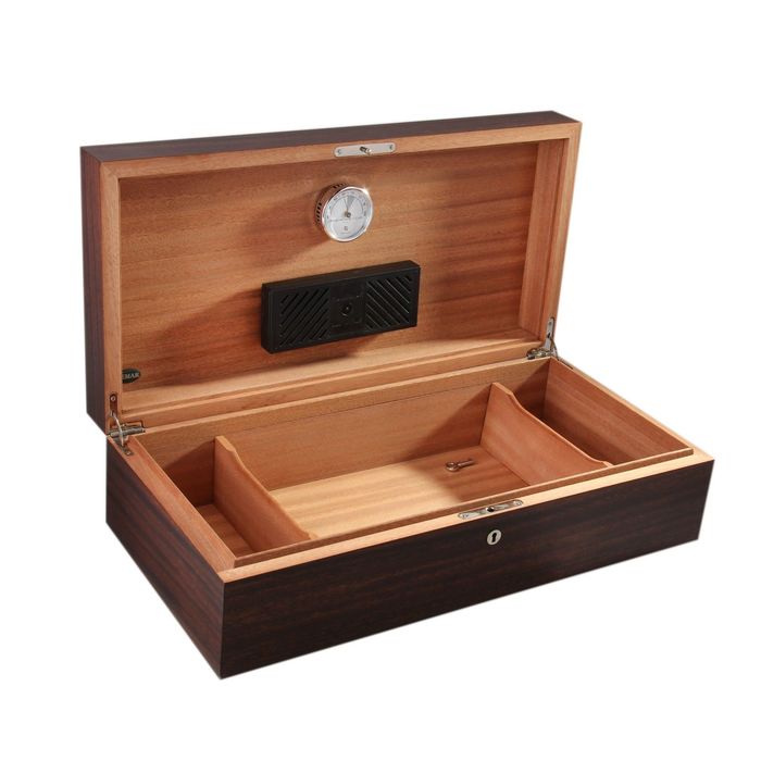 Хьюмидор с ключом на 200 сигар с гигрометром и увлажнителем, 51 × 26 × 15 см 45905
