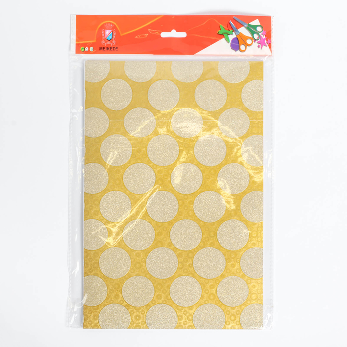 Бумага цветная самоклеящаяся голографическая, А4, 10 листов, 10 цветов, МИКС