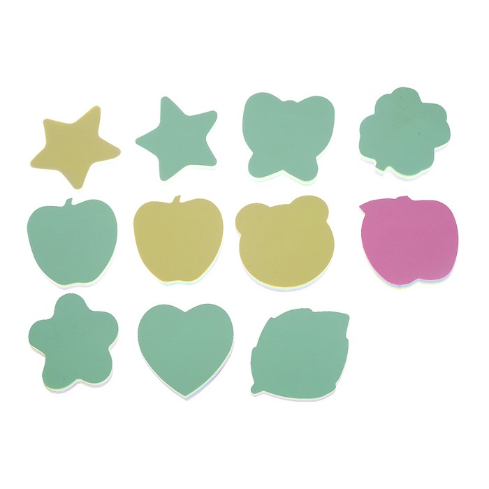 Блок с липким краем "Школа талантов" фигурки, 100 листов, пастель, МИКС