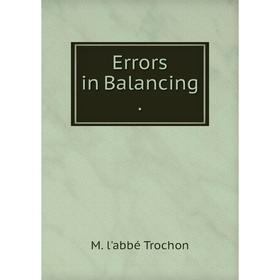 

Книга Errors in Balancing.
