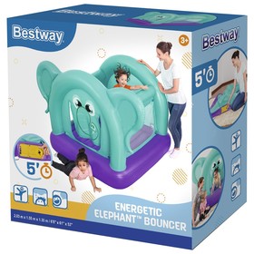 Батут надувной со встроенным электронасосом, 203 x 155 x 135 см, 52355 Bestway от Сима-ленд